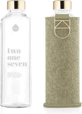 Image de Verre à eau en verre borosilicaté avec couvercle en plastique - 750 ml