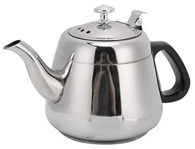 Teekanne aus Edelstahl, 2 l, mit Deckel, für Herd