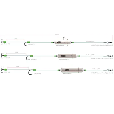 Produktbild von MADCAT Adjusta Basic River Rig Live Bait Transparent 1,00 mm L # 3/0-# 10/0 160 cm 60 g Rigs