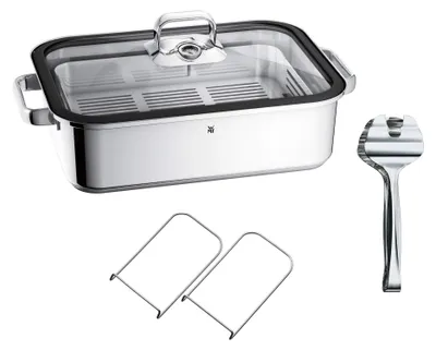 Obrázok produktu pre WMF Vitalis, 6,5 L, Nerezová oceľ, Obdĺžnikový, Keramický, Plyn, Indukčná, Nerezová oceľ, Sklo