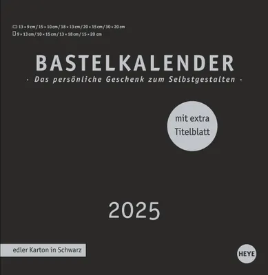Produktbild von Premium-Bastelkalender schwarz groß 2025
