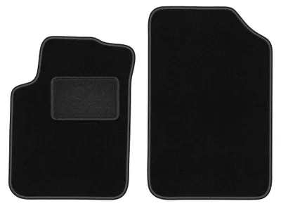 Produktbild von Velours-Fußmatten Vorne für Citroen C3 I 2002-2009 (Schrägheck) – 2-tlg, Schwarz, passgenau – Wielganizator LUX