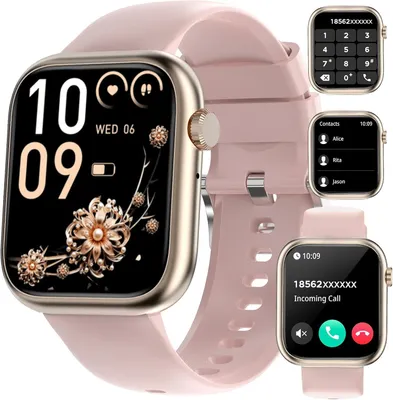 Produktbild von Smartwatch mit Telefonfunktion, 100+Sports Smart Watch Fitness Tracker mit Pulsuhr Schlafmonitor Schrittzähler, IP68 Wasserdicht Sportuhr