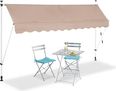 Obrázek produktu pro markýza s upínáním relaxdays béžová