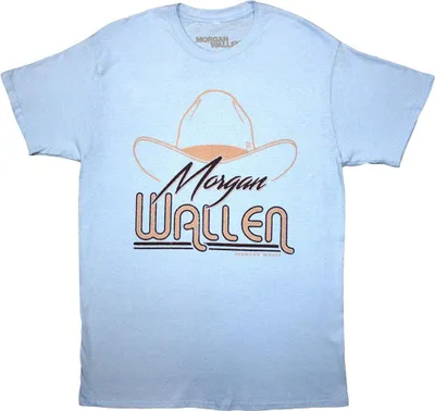 Produktbild von Morgan Wallen - "Stetson Hat" T-Shirt für Herren/Damen Uni RO12979 (M) (Hellblau)