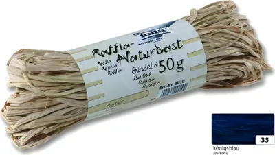 Produktbild von folia Raffia-Naturbast 50 g königsblau