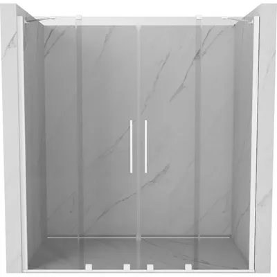 Obrázok produktu pre Mexen Velar Duo posúvacie sprchové dvere 200 cm, Priehľadné, Biele - 871-200-000-02-20