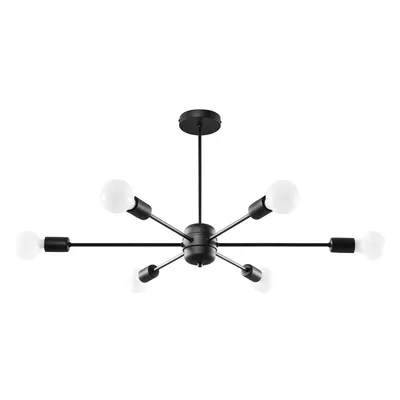 Zdjęcie produktu dla Żyrandol LANGO czarny 6xE27x60W metal wym:46x66x86cm IP20 Sollux Lighting