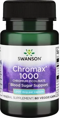 Produktbild von Chrom Picolinat Chromax 1000 mcg 60 Veggie-Kapseln Swanson Health Products