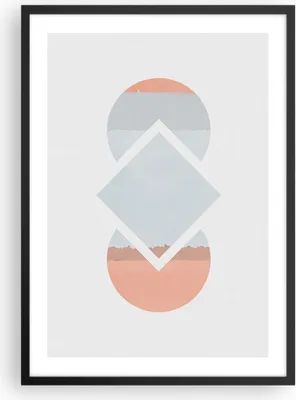 Produktbild von Gerahmtes Poster - Schwarzer Rahmen - Stück Geometrisch Diamant - 50x70 cm - Wand Bild - Wanddeko - Wandbilder - Kunstposter - Wandposter - Bilderrahmen - Bilder - Kunstdruck - P2BPA50x70-4690