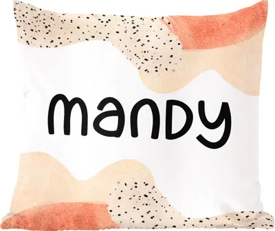 Produktbild von MuchoWow® Zierkissen Sofakissen Wohnzimmer Dekokissen 40x40 cm Mandy - Pastell - Mädchen - Foto Kissen - Schlafzimmer Dekoration