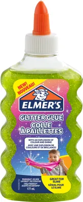 Produktbild von Elmer’s Bastel-Glitzerkleber | grün | 177 ml | auswaschbar | ideal zur Herstellung von Schleim | 1 Stück