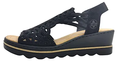Productafbeelding van Rieker Damenschuhe Sandalette Schwarz Freizeit
