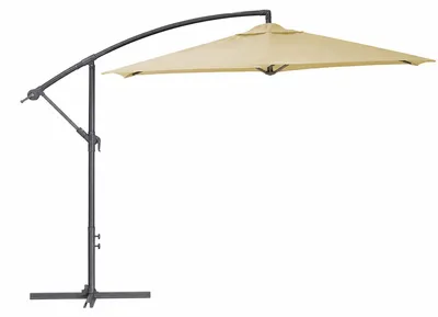 Produktbild von Deluxe-Ampelschirm Natur 3m Sonnenschirm Marktschirm Gartenschirm Schirm