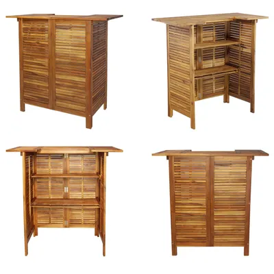 Image de vidaXL Table haute 110x50x105 cm Bois d'acacia massif - Table de bar - Tables de bar - Tables de bistrot
