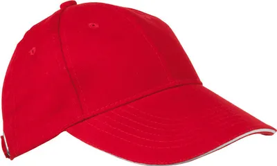Produktbild von Baumwoll-Basecap 6 Panel heavy-brushed Baumwolle / Farbe: rot