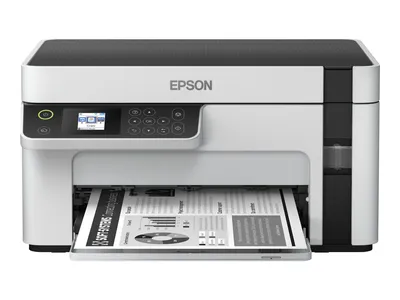 Produktbild von Epson EcoTank ET-M2120 - Multifunktionsdrucker - s/w - Tintenstrahl - A4/Legal (Medien) - bis zu 15 Seiten/Min. (Drucken) - 150 Blatt - USB, Wi-Fi - weiß