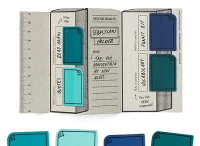 Image de Bookaroo Marqueurs autocollants - Bleu