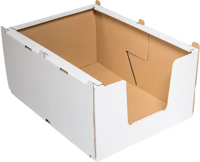 Produktbild von 8x Stapelbehälter Regalkarton aus Wellpappe 'S' 380x360x200mm stapelbar robust