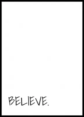 Zdjęcie produktu dla Plakat 50x70cm Z Napisami Nowoczesny Cytat Believe