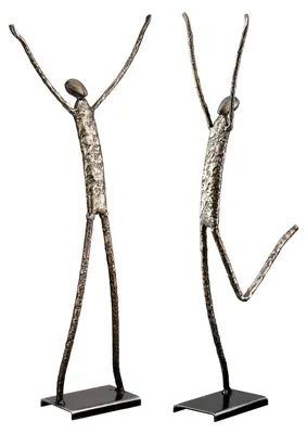 Immagine prodotto di Gilde, figura, "emozione", metallo, color argento, L. 5,5 cm, P. 17 cm, H. 36 cm, codice 51873, 4063387518731, confezione da 2 pezzi (assortiti)