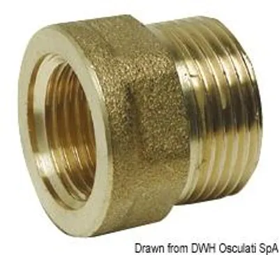 Obrázek produktu pro Objímka na trubky mosazná vnější/vnitřní 3/8" x 1/2" , 1 kus