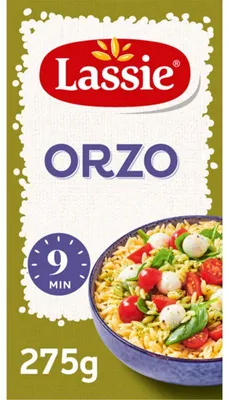 Produktbild von Lassie Orzo 275g – Hochwertige Hartweizengrieß-Pasta für Suppen & Salate