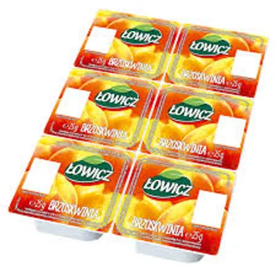 Image de Confiture de pêche en portions individuelles, 6 x 25 g - Łowicz
