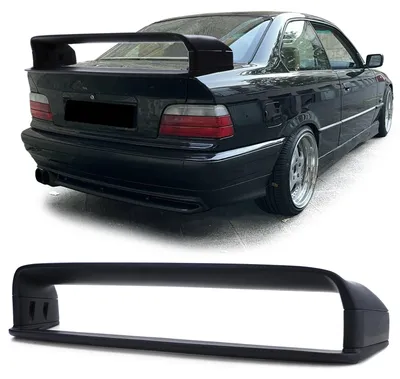 Obrázok produktu pre Čierny difúzor z ABS plastu pre modely BMW E36 (sedan, kupé) vyrábané v rokoch 1990-1998, športový spojler