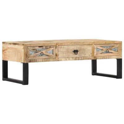 Image de Table basse exclusive - Dimensions : 110 x 50 x 38 cm - Bois massif de mangue