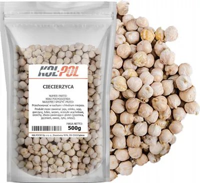 Zdjęcie produktu dla CIECIERZYCA 500g Cieciorka ziarno naturalne źródło białka jakość Kol-Pol