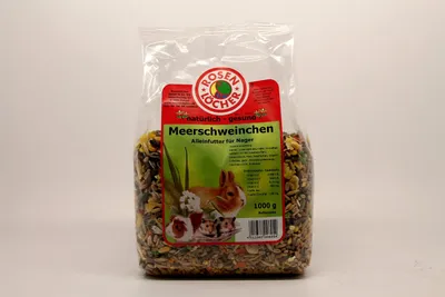 Produktbild von Rosenlöcher Meerschweinfutter 1kg Alleinfutter für Nager