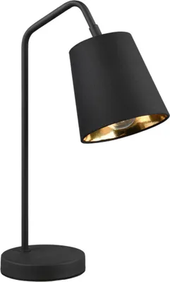 Zdjęcie produktu dla Lampa biurkowa stołowa czarna z abażurem E27 Buddy RL