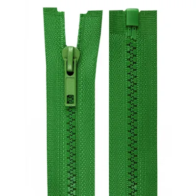 Produktbild von 1 Reißverschluss Plastik Kunststoffprofil 5mm 50 cm teilbar, Autolock, Farbwahl,grün