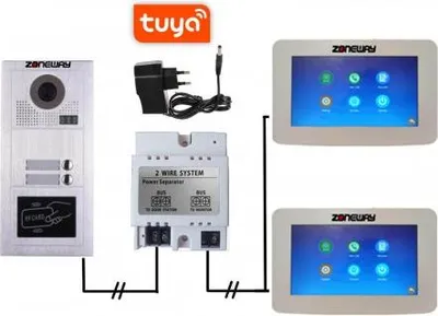 Obrázek produktu pro Set WIFI P2P TUYA videozvonku | ZONEWAY ZW-777 + ZW-619-2D