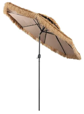 Immagine prodotto di Ombrellone da giardino, diametro 270 cm, pieghevole con manovella, 8 stecche