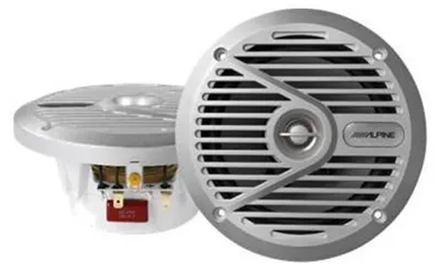 Image de Haut-parleur coaxial à 2 voies Alpine Marine SPS-M601, 16,5 cm, argent