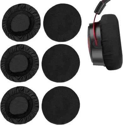 Productafbeelding van 6x Wasbare Oorkussens voor Grote Over-Ear Hoofdtelefoons | Rekbare Zweetbescherming