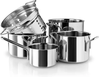 Produktbild von 5-teiliges Topfset aus Edelstahl