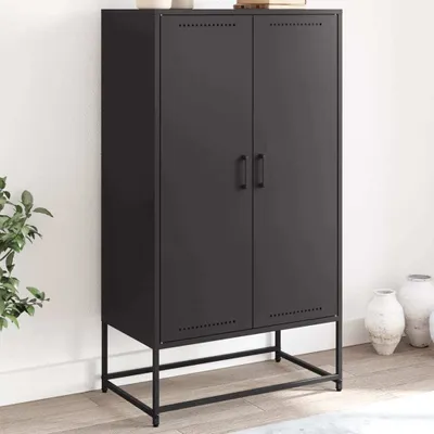Produktbild von vidaXL Highboard Schwarz 68,5x38,5x123,5 cm Stahl