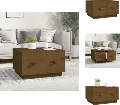Produktbild von vidaXL Couchtisch Honigbraun 60x53x35 cm Massivholz Kiefer -  Couchtische