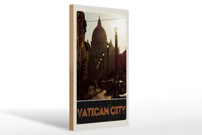 Produktbild von Holzschild Reise 20x30cm Vatikan City Kirche Architektur