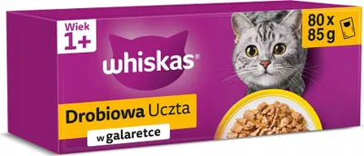 Immagine prodotto di Cibo umido per gatti WHISKAS Pollame in salsa Gelatina Mix 80x85g