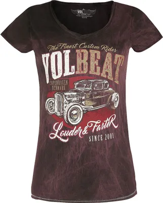 Produktbild von Volbeat T-Shirt Damen Louder And Faster dunkelrot XXL