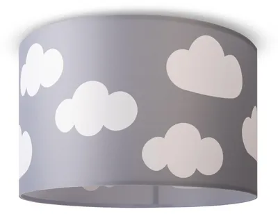 Produktbild von Deckenlampe Kinderzimmer Pendelleuchte Baby Lampenschirm Stoff Rund SterneLeuchtenart / FarbeDeckenleuchte - Weiß
