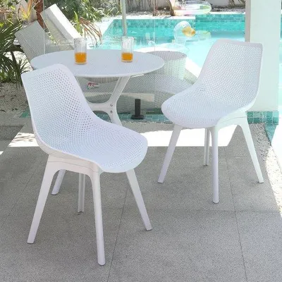 Produktbild von Famanu Set von 2 Stapelbaren Gartenstühlen - Weiß