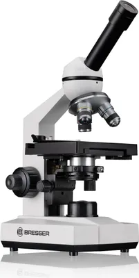 Produktbild von Bresser Optics ERUDIT, Optisches Mikroskop, Schwarz, Weiß, Aluminium, Kunststoff, 400x, 40x, LED