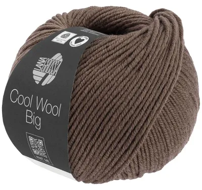 Produktbild von Lana Grossa COOL WOOL Big Mélange 50 g extrafeine Wolle in dezenten Mélange-Tönen 120 m Farbe 1635 - Kaffeebraun meliert