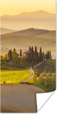 Produktbild von MuchoWow® Poster Toskana - Hügel - Landschaft 60x120 cm - Wandschmuck