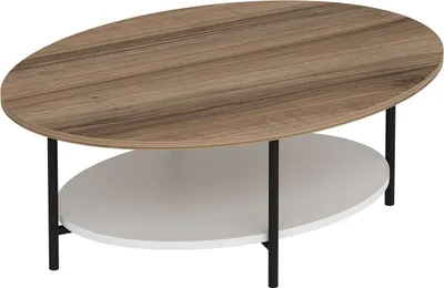 Image de Table basse en bois "Elis" - 90 x 60 x 36 cm - ChêneBlanc